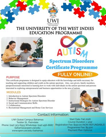 Autism Flyer Fall 2026