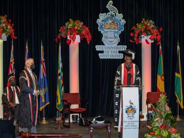 inducted Pro Vice-Chancellor and Principal of The University of the West Indies at Cave Hill, Professor Clive Landis 