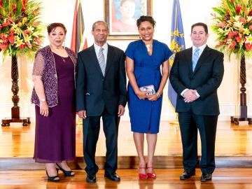 Ms. Maria Superville-Neilson, Programme Director, The Anthony N Sabga Awards – Caribbean Excellence, Professor Compton Bourne, Chairman of the Eminent Persons Panel, Professor Christine Carrington, Professor of Molecular Genetics and Virology in the Faculty of Medical Sciences at St. Augustine Campus, The University of the West Indies (The UWI) and Mr. Andrew Sabga, Chairman of the ANSA McAL Foundation