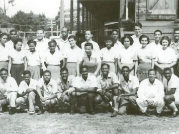 UWI’s First Medical Class outside Gibraltar Hall. Mona Jamaica (1948)